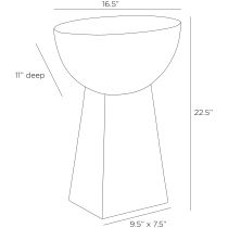 FAC02 Dorian Accent Table Product Line Drawing