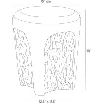 FAS09 Caper Outdoor Accent Table Product Line Drawing