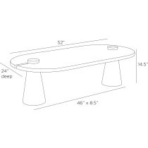 FCI13 Delaney Coffee Table Product Line Drawing