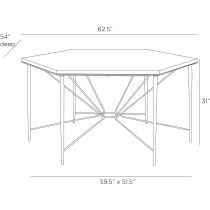 FDI03 Estrella Dining Table Product Line Drawing