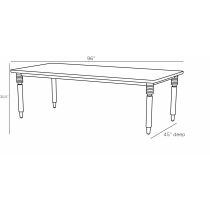 FDS09 Andrade Dining Table Product Line Drawing