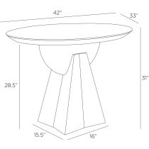 FDS11 Dorette Entry Table Product Line Drawing