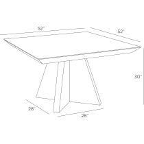 FDS17 Hogarth Dining Table Product Line Drawing