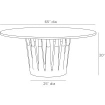 FDS18 Gilman Outdoor Dining Table Product Line Drawing