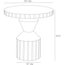 FEI23 Calypso End Table Product Line Drawing