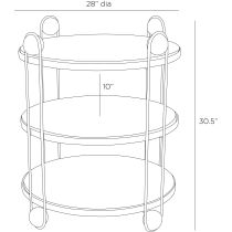 FEI25 Carlita End Table Product Line Drawing