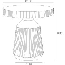FES08 Boyden Outdoor End Table Product Line Drawing