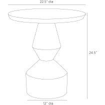 FES11 Calypso Outdoor End Table Product Line Drawing