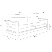 FFS01 Caldwell Outdoor Sofa Product Line Drawing