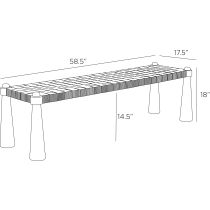 FHS03 Solange Bench Product Line Drawing