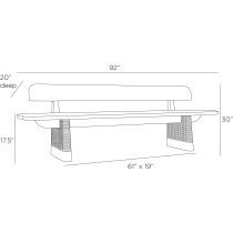 FHS04 Delrio Outdoor Bench Product Line Drawing
