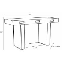 FKS03 Zola Desk Product Line Drawing