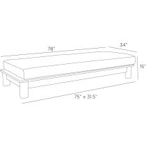 FOS04 Caldwell Outdoor Ottoman Product Line Drawing