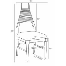 FRI10 Biziki Dining Chair Product Line Drawing
