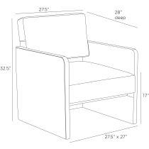FRI14 Devine Lounge Chair Product Line Drawing