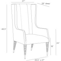 FRI20 Hawthorne Host Chair Product Line Drawing