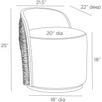 FRI25 Gretel Chair Product Line Drawing