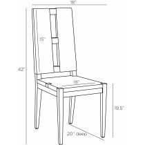 FRS06 Antonio Dining Chair Product Line Drawing