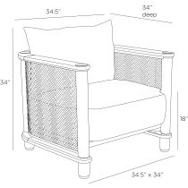 FRS11 Emoto Outdoor Chair Product Line Drawing