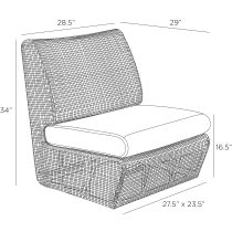 FRS12 Dupont Outdoor Chair Product Line Drawing