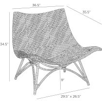 FRS13 Margot Outdoor Lounge Chair Product Line Drawing