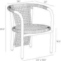 FRS17 Chapman Outdoor Dining Chair Product Line Drawing