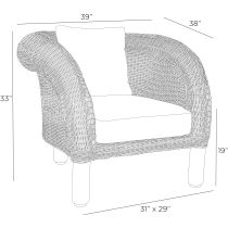 FRS22 Fielder Outdoor Lounge Chair Product Line Drawing