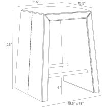 FSI13 Cowan Counter Stool Product Line Drawing