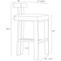 FSI14 Enola Bar Stool Product Line Drawing