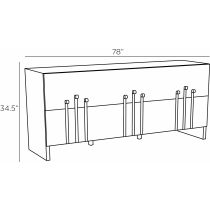 FZS07 Arcadia Credenza Product Line Drawing