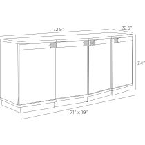 FZS10 Cyrus Credenza Product Line Drawing