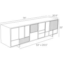 FZS11 Demi Credenza Product Line Drawing