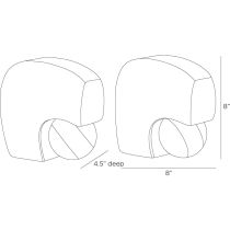 GAATI01 Melt Bookends, Set of 2 Product Line Drawing