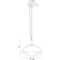 GADPC01 Glaze Pendant Product Line Drawing