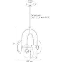 GADSC01 Roll Chandelier Product Line Drawing