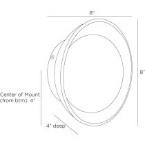 GADWC01 Glaze Small Sconce Product Line Drawing