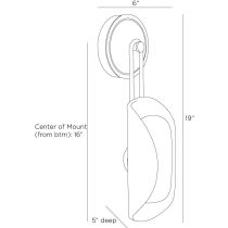 GADWC11 Roll Sconce Product Line Drawing