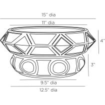 GKAYI02 Millenia Stacked Small Centerpiece, Set of 2 Product Line Drawing