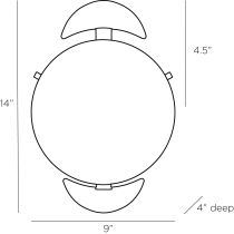 GKDWC01 Boîte Sconce Product Line Drawing
