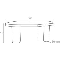 GKFCI03 Tribal Coffee Table Product Line Drawing