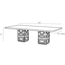GKFDI01 Vargueño Dining Table Product Line Drawing