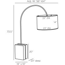 PFC13-SH034 Bali Floor Lamp Product Line Drawing