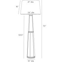 PFI08-SH052 Elmhurst Floor Lamp Product Line Drawing