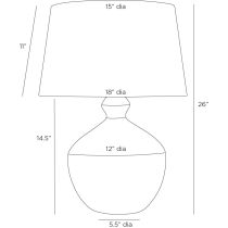 PTC32-591 Clementine Lamp Product Line Drawing