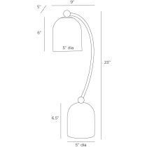 PTC34 Daley Desk Lamp Product Line Drawing