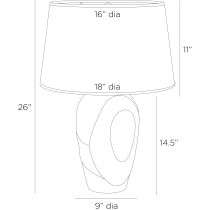 PTE05-252 Amelia Lamp Product Line Drawing