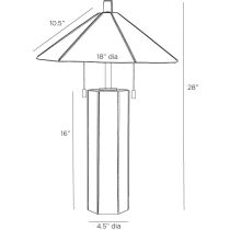 PTI12 Cantrell Lamp Product Line Drawing