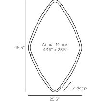 WMI23 Brielle Mirror Product Line Drawing