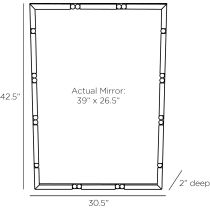 WMI26 Brinkley Mirror Product Line Drawing