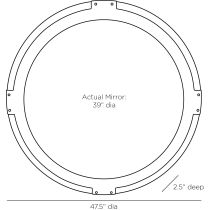 WMI31 Asmara Mirror Product Line Drawing